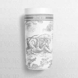 Dior Gray and White Toile de Jouy Tumbler